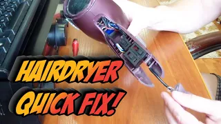 How to open and fix hairdryer