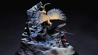 Griffin Battle Diorama | Miniature Terrain