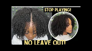 NEW METHOD! 😱ZERO LEAVE OUT V PART CURLY WIG INSTALL