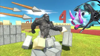 Little King Kong vs 10 dangerous challenges - Animal Revolt Battle Simulator
