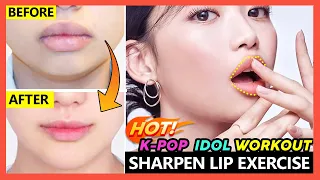 K-pop Sharpen Lips Exercises | Get Thin & Small Lips, Deeper Philtrum, Heart Shaped Lips, Cupid Lips