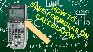 How to Store Formulas in TI 84 or 83 Plus Calculator