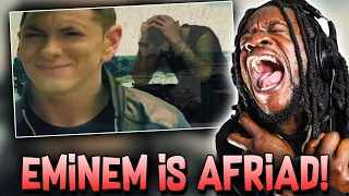 EMINEM IS TERRIFED! Not Afraid but Eminem's afraid (REACTION)