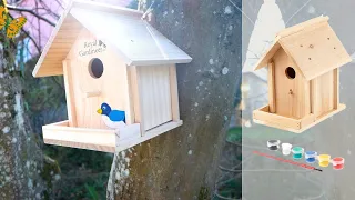 Nichoir bois diamètre 32mm à monter oiseau jardin mésange sitelle gobe-mouche moineau [PEARLTV.FR]
