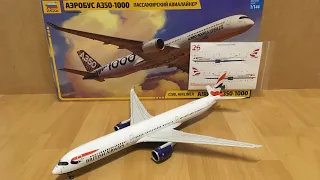 Assembly / Zvezda 1/144 scale Airbus A350-1000 British Airways/ Zocker J