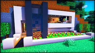 Minecraft Easy Modern Mountain House - How to build a Modern Mountain House Tutorial