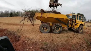Loading Pond Brush And Clearing Yard Trees