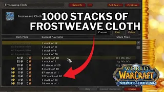 I Bought 1000 Stacks of Frostweave Cloth! Good or Bad Decision? #giveaway #warmane #wotlk