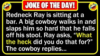 🤣 BEST JOKE OF THE DAY! - Redneck Ray is sitting at a bar, nursing a beer... | Funny Daily Jokes