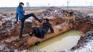 Ограбив женщину, мерзавец скинул её подыхать в котлован. Спасти мог только пес