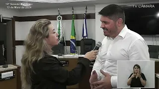 Entrevista/Carlos Diego Train - 14ª Sessão Ordinária - (13/05/2024)