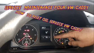 VW caddy comment réinitialiser service maintenance  كيفية إرجاع العداد إلى الصفر