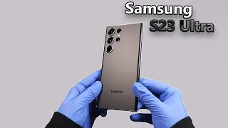 Samsung S23 Ultra (Phantom Black) Unboxing ASMR - My New Phone!
