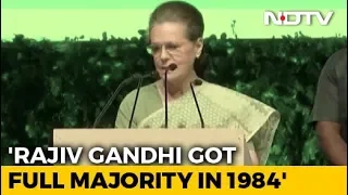 Rajiv Gandhi Didn't Use Massive Poll Mandate To Create Fear: Sonia Gandhi