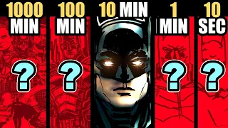 Drawing THE BATMAN in 1000 Min | 100 Min | 10 Min | 1 Min | 10 Seconds!