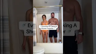 Evolution of taking a shower together 🚿 #couples #shorts