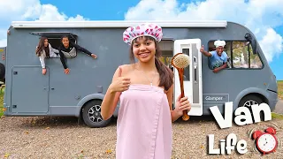 FAMILY VAN LIFE!! Living In A Van For 24 HOURS