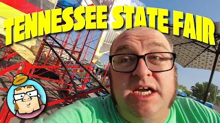 Carnival Roller Coaster and Strange Dark Ride at the Tennessee State Fair!