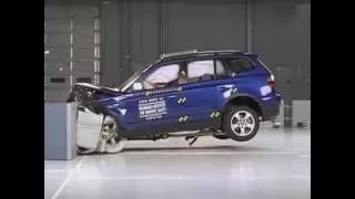 Crash test overlap + side ! Mercedes GLK + BMW x3