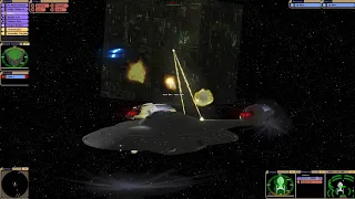 Enterprise G VS Borg Cube Star Trek Bridge Commander Ship Battle