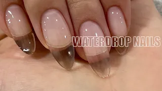 sub)투명젤로만 완성하는 영롱한 물방울네일, 유리알네일, 셀프네일아트/ waterdrop nails, clear nails, nails tutorial