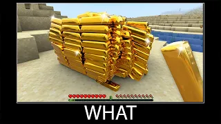 Minecraft wait what meme part 318 realistic minecraft Gold Ingot