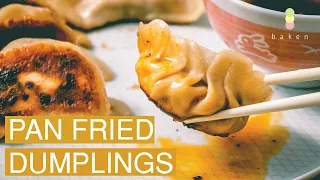 Easy PAN FRIED DUMPLINGS at home for beginners, step by step guide!