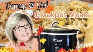 4 NEW DUMP & GO CROCKPOT MEALS | COZY FALL Slow Cooker Dinners SO EASY ANYONE CAN MAKE