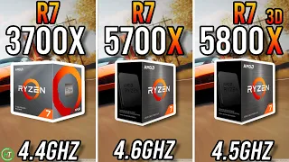 Ryzen 7 3700X vs Ryzen 7 5700X vs Ryzen 7 5800X3D