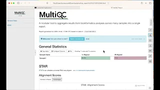 What is MultiQC Analysis Results for STAR Alignment Tool?