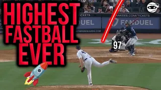 The Highest Fastball EVER??  Absolutely LAUNCHED!