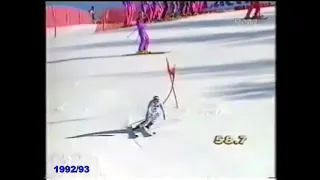 COPPA MONDO 1992 93 SLALOM GIGANTE SESTRIERE AAMODT SU TOMBA