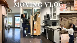 MOVING VLOG 1 | Moving to ATL, Move in Day, Getting My Keys, Unpack With Me