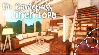 No Gamepass Minimalist Linen Loft I Bloxburg Build and Tour - iTapixca Builds