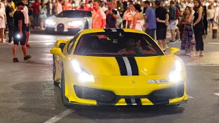 Arab Supercar Invasion in Juan Les Pins - Ford GT, Chiron, LOUD 488 Pista, 812 Competizione, Senna