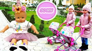 Baby dolls baby born and baby Annabel - video games like mom with dolls | Magic Twins