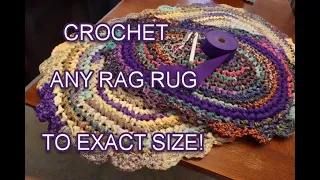 Our BEST Tip! How to crochet ANY sized Rag Rug to EXACT size!