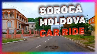 The Town Of Soroca, Republica Moldova. Car Ride. Dance Music.