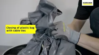 Karcher Industrial Vacuum - Usage of Safety Filter Bags (IVM 40/24-2 H ACD demonstrated)