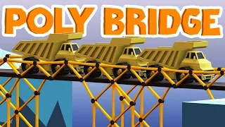 Poly Bridge Gameplay - Triple Trucks! - Let's Play Poly Bridge