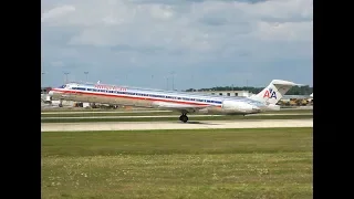 American MD80 landing/take off, GRR