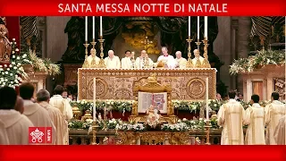 Papa Francesco Santa Messa Notte di Natale 2017-12-24