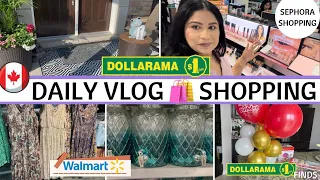 Indian Mom Day Life Style Routine Vlog In Canada, Shopping At Dollarama and Walmart, Family Day Out