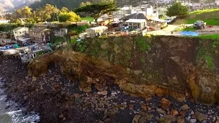 Coastal Erosion Pacifica Ca.Pedro Point-Drone Footage