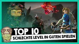 Top10: SCHLECHTE Level in GUTEN Spielen #NerdRanking