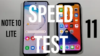 Iphone 11 vs Samsung Note 10 Lite Comparison Speed Test