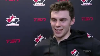 Liam Foudy Postgame Interview vs. Germany (2019 WJC Preliminary Round)