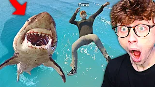 ULTRA MEGALODON Eats Me In GTA 5.. (Mods)