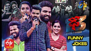 Pradeep | Sudheer | Rashmi | Deepika | Aadi | Funny Jokes | Dhee 13 | Kings vs Queens | ETV Telugu