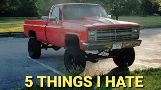 5 things that I HATE about daily driving my SQUARE BODY CHEVY